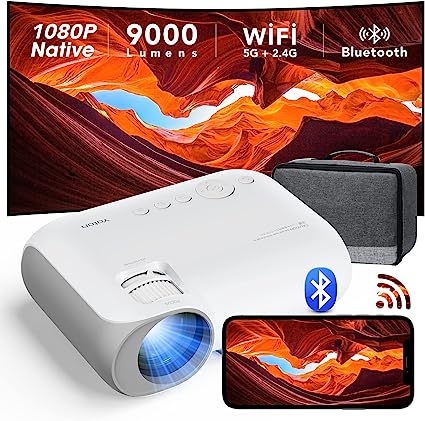Projector with WiFi and Bluetooth - 400ANSI Lumen Portable Projector 4K Support, YOTON Y7 Phone Proj