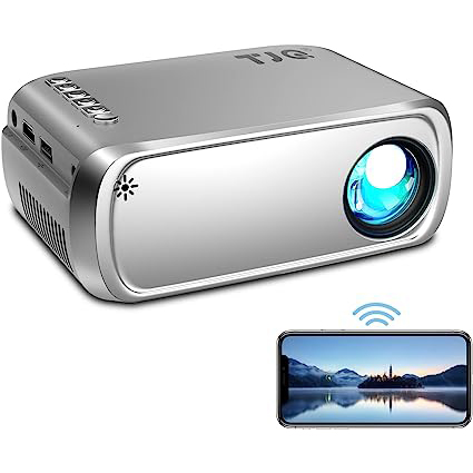 Mini Projector, TJQ WiFi Portable Projector 1080p Supported, Mini Projector for Outdoor Movies, Movi