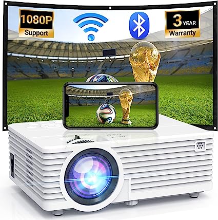 2023 Updated Video Projector with WiFi and Bluetooth, 9500L Full HD 1080P Supported Home Movie proje